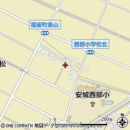 愛知県安城市福釜町笠松39周辺の地図