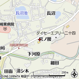 愛知県岡崎市洞町宮ノ腰周辺の地図