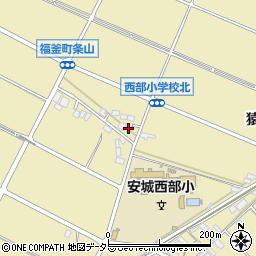 愛知県安城市福釜町笠松27周辺の地図