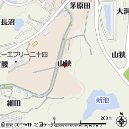 愛知県岡崎市高隆寺町山狭周辺の地図