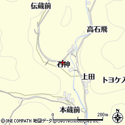 愛知県岡崎市蓬生町石神周辺の地図