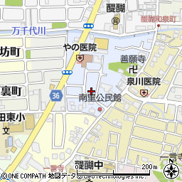 京都府京都市伏見区醍醐南里町67周辺の地図