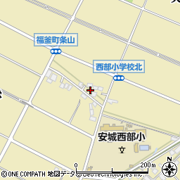 愛知県安城市福釜町笠松25周辺の地図