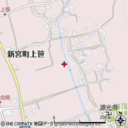 兵庫県たつの市新宮町上笹周辺の地図