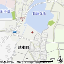 兵庫県加西市越水町周辺の地図
