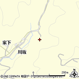 愛知県岡崎市茅原沢町川坂周辺の地図