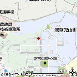 京都府京都市伏見区深草大亀谷古御香町105周辺の地図