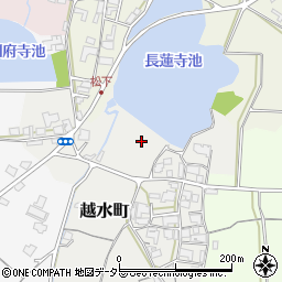 兵庫県加西市越水町周辺の地図