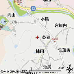兵庫県猪名川町（川辺郡）林田（家廻）周辺の地図