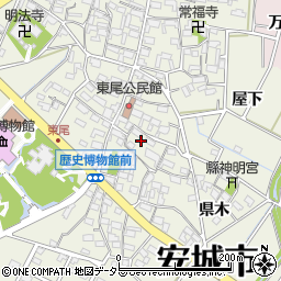 愛知県安城市安城町（横町）周辺の地図