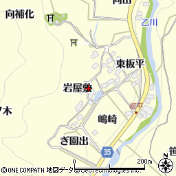愛知県岡崎市秦梨町岩屋敷周辺の地図