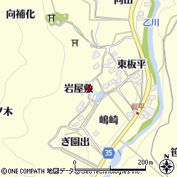 愛知県岡崎市秦梨町（岩屋敷）周辺の地図