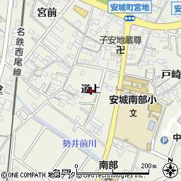 愛知県安城市安城町道上周辺の地図