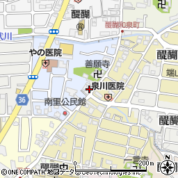 京都府京都市伏見区醍醐南里町38周辺の地図