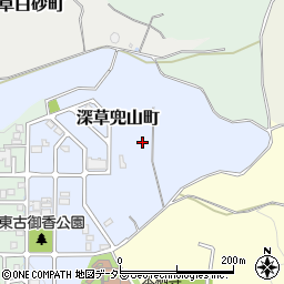 京都府京都市伏見区深草兜山町周辺の地図