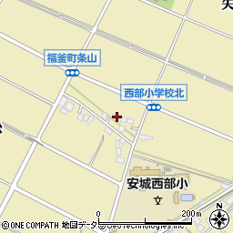 愛知県安城市福釜町笠松22周辺の地図
