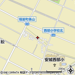 愛知県安城市福釜町笠松23-1周辺の地図