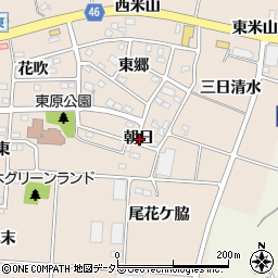愛知県知多郡阿久比町草木朝日周辺の地図