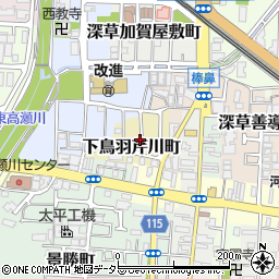 京都府京都市伏見区下鳥羽芹川町周辺の地図