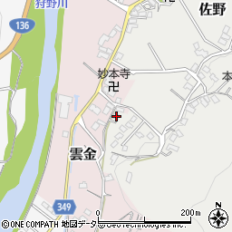 静岡県伊豆市佐野2周辺の地図