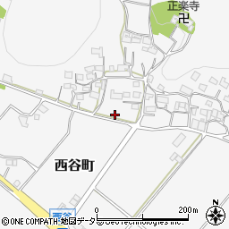 兵庫県加西市西谷町周辺の地図