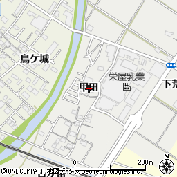 愛知県岡崎市東牧内町甲田周辺の地図