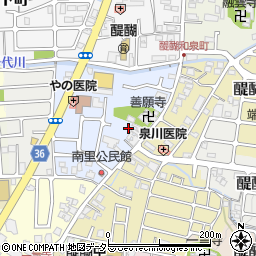京都府京都市伏見区醍醐南里町36周辺の地図