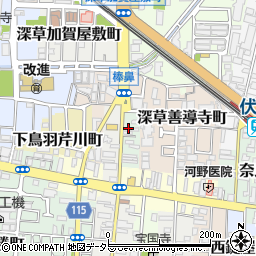 〒612-8302 京都府京都市伏見区雁金町の地図