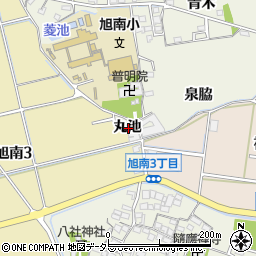 愛知県知多市金沢丸池周辺の地図