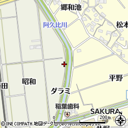 愛知県知多郡阿久比町卯坂ダラミ周辺の地図