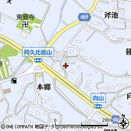 愛知県知多郡阿久比町板山中屋敷周辺の地図