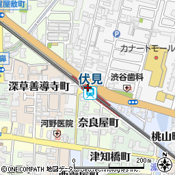 京都府京都市伏見区周辺の地図