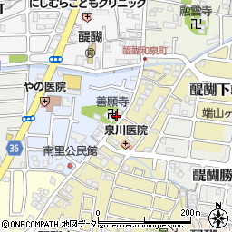 京都府京都市伏見区醍醐南里町33周辺の地図