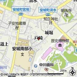 愛知県安城市安城町戸崎周辺の地図
