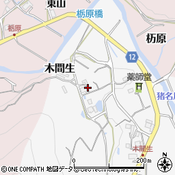 兵庫県川辺郡猪名川町木間生大道下周辺の地図
