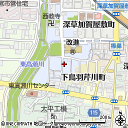 京都府京都市伏見区竹田狩賀町周辺の地図