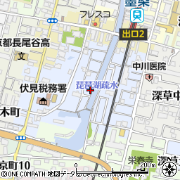 京都府京都市伏見区深草墨染町周辺の地図