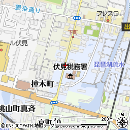 京都府京都市伏見区鑓屋町周辺の地図