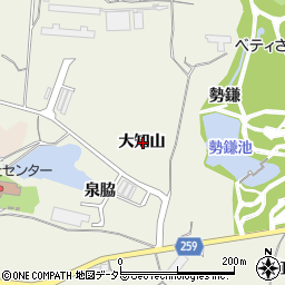 愛知県知多市金沢大知山周辺の地図