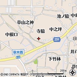 愛知県知多郡阿久比町草木寺脇23周辺の地図