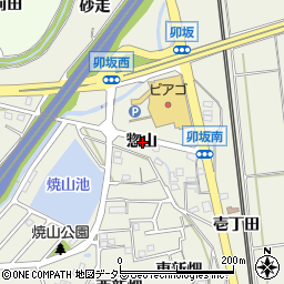 愛知県知多郡阿久比町卯坂惣山周辺の地図