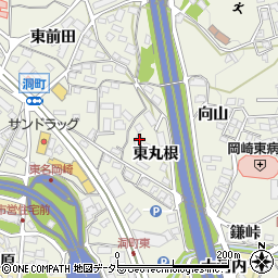 愛知県岡崎市洞町東丸根6-1周辺の地図