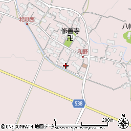 滋賀県甲賀市水口町和野周辺の地図