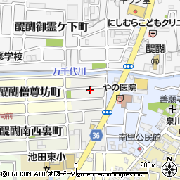 京都府京都市伏見区醍醐御園尾町周辺の地図