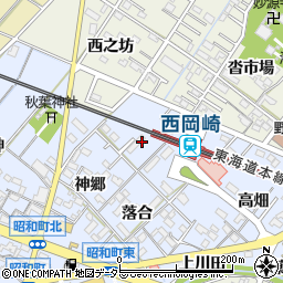 愛知県岡崎市昭和町北浦周辺の地図