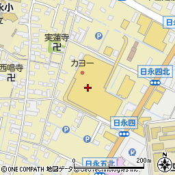 アスビーファム　日永カヨー店周辺の地図