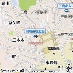 愛知県岡崎市明大寺町宮ノ圦31周辺の地図