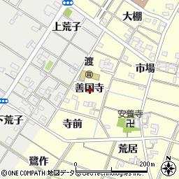 愛知県岡崎市渡町善国寺周辺の地図