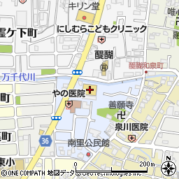 京都府京都市伏見区醍醐南里町12周辺の地図