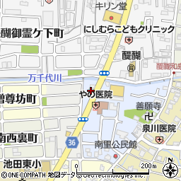 京都府京都市伏見区醍醐南里町16-4周辺の地図
